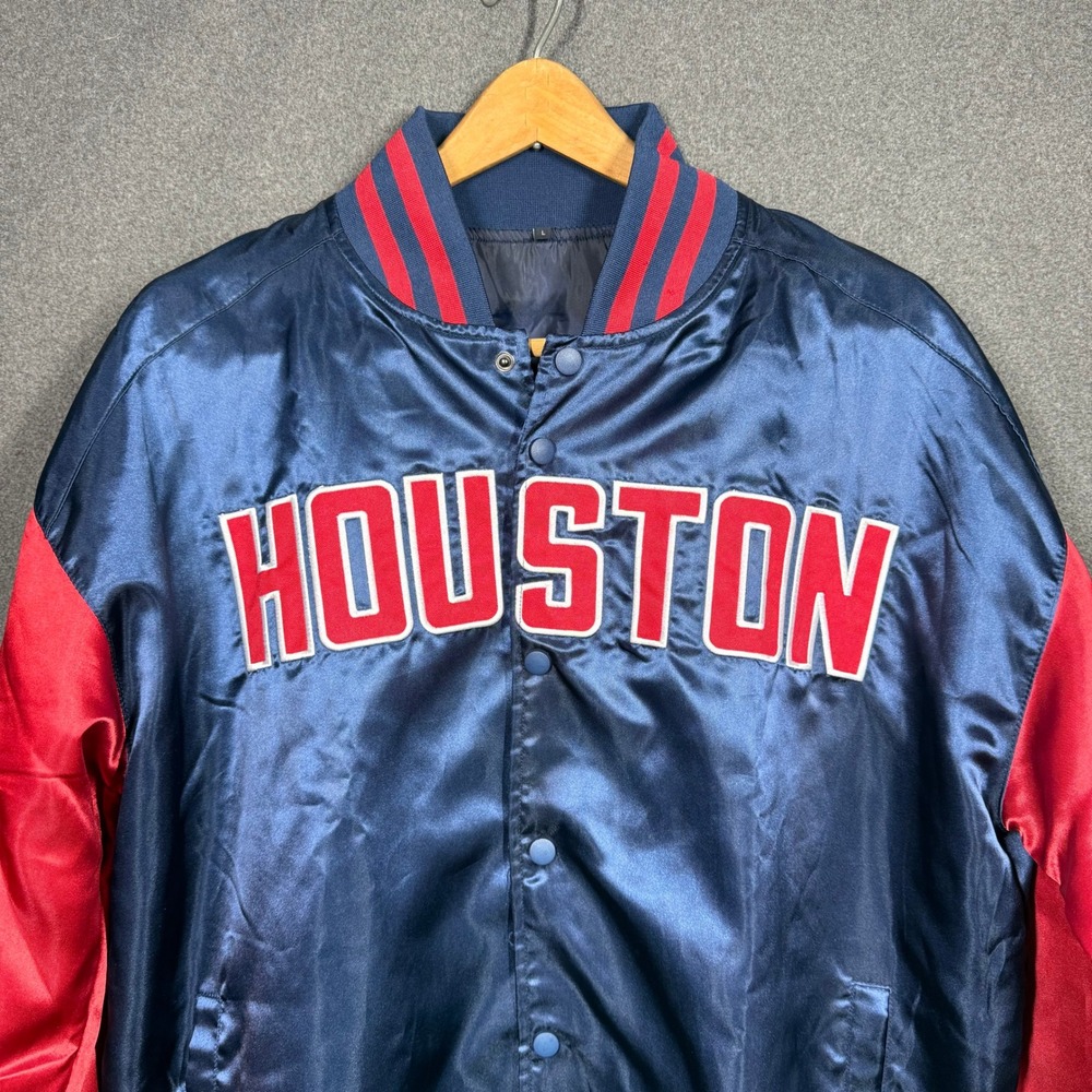 Houston Texans STM Season Ticket Exclusive Satin Varsity Jacket Men's Large NFL
